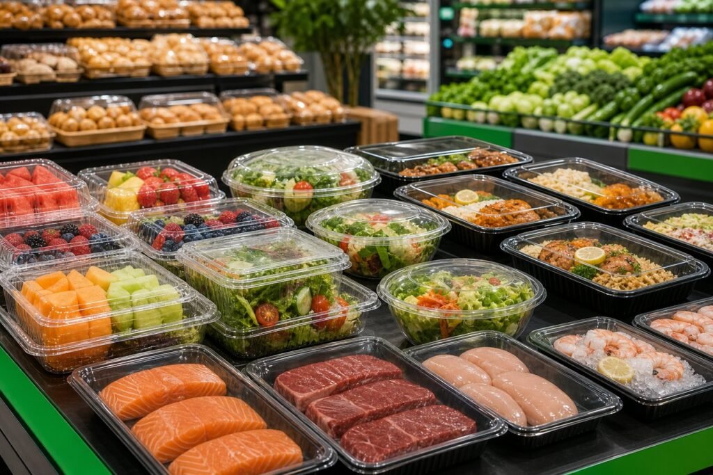 supermarkets food packaging