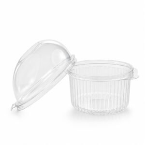 12DL Clear PET Round Dome-Lid Clamshell Container