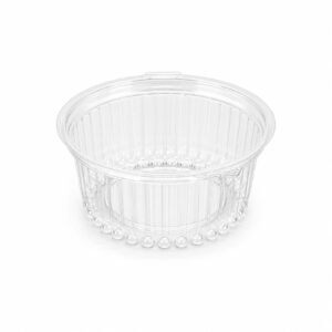 12FL Clear PET Round Flat-Lid Clamshell Container
