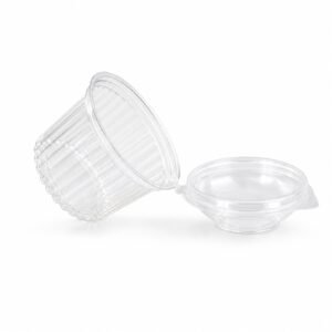 16DL Clear PET Round Dome-Lid Clamshell Container