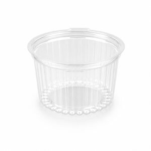 16FL Clear PET Round Flat-Lid Clamshell Container