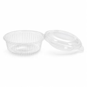24DL Clear PET Round Dome-Lid Clamshell Container