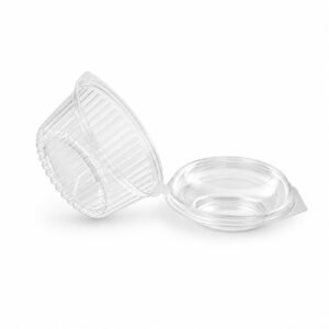 32DL Clear PET Round Dome-Lid Clamshell Container