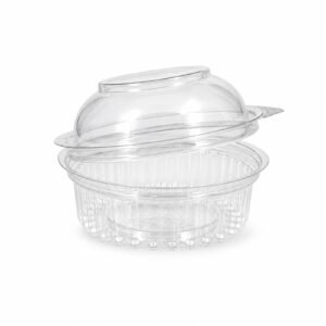 8DL Clear PET Round Dome-Lid Clamshell Container