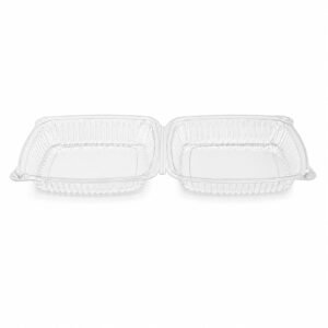 HC9 Clear PET Square Hinged Clamshell Container