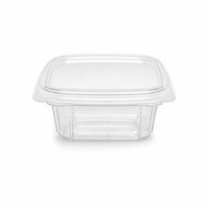 HCD12 Clear PET Square Hinged Clamshell Container