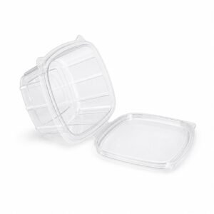 HCD16 Clear PET Square Hinged Clamshell Container