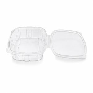 HCD24 Clear PET Square Hinged Clamshell Container