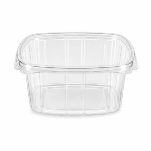 HCD48 Clear PET Square Hinged Clamshell Container