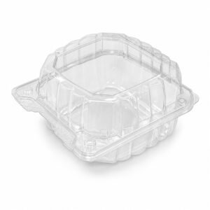 HG66 Clear PET Square Hinged Clamshell Container