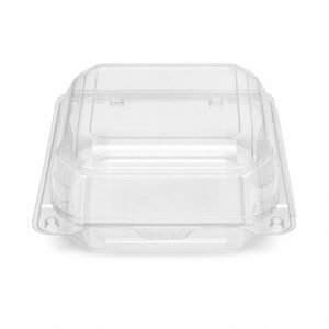 HG99 Clear PET Square Hinged Clamshell Container