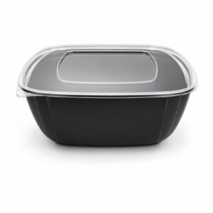 JSB240S Clear PET Square Salad Bowl