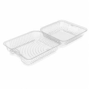 TT072 Clear PET Square Hinged Clamshell Container