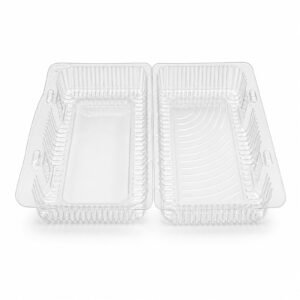 TT22 Clear PET Square Hinged Clamshell Container