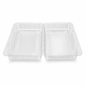 TT52 Clear PET Square Hinged Clamshell Container