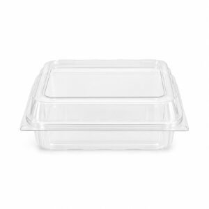 YT301-PF11 Clear PET Square Hinged Clamshell Container