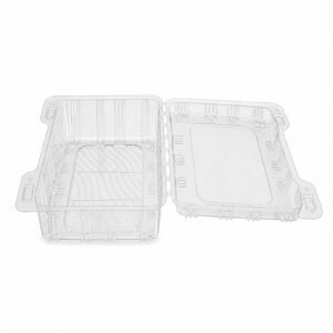 YT301-PF12 Clear PET Square Hinged Clamshell Container