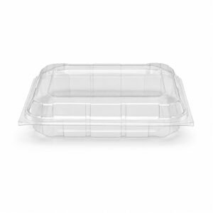 YT301-PF14 Clear PET Square Hinged Clamshell Container