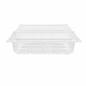 YT301-PF15 Clear PET Square Hinged Clamshell Container