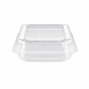 YT301-PF6 Clear PET Square Hinged Clamshell Container